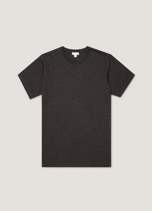 Mens Riviera Midweight Tshirt In Charcoal Melange Mtsh0007R Gyad