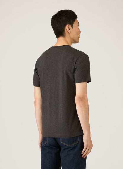 Mens Riviera Midweight Tshirt In Charcoal Melange Mtsh0007R Gyad