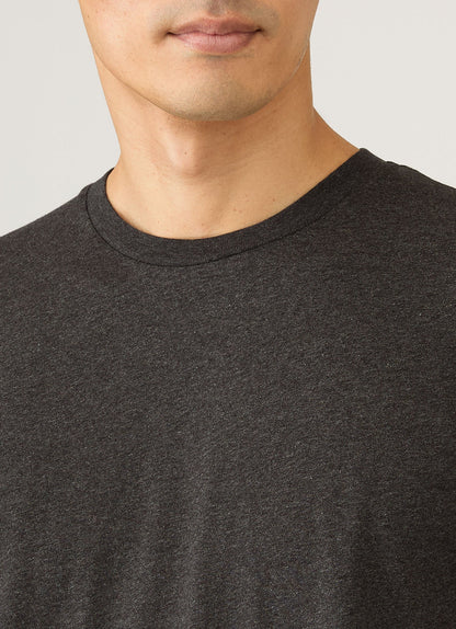 Mens Riviera Midweight Tshirt In Charcoal Melange Mtsh0007R Gyad