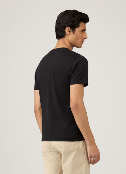 Mens Riviera Crew Neck T Shirt Black