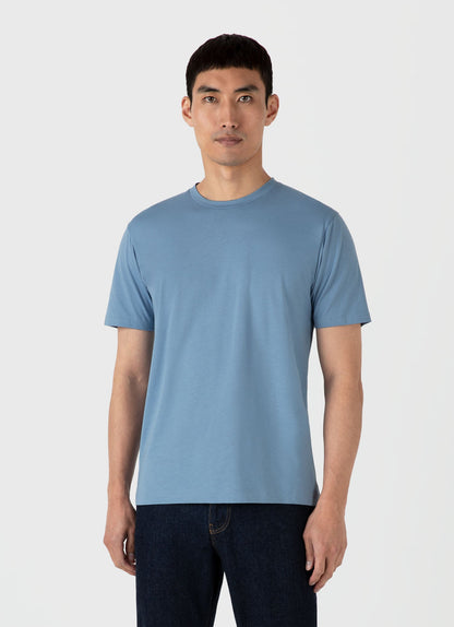 Mens Riviera Midweight Tshirt In Como Blue Mtsh0007S Buvp