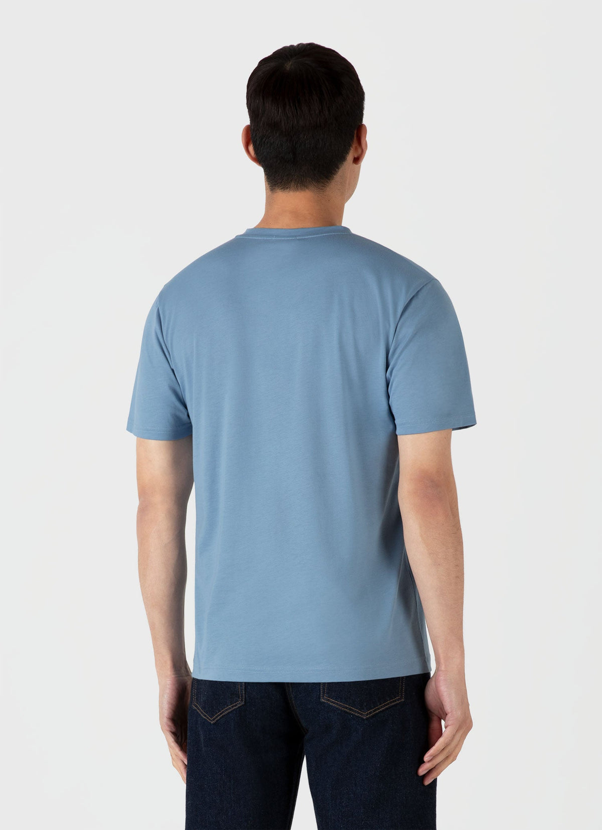 Mens Riviera Midweight Tshirt In Como Blue Mtsh0007S Buvp