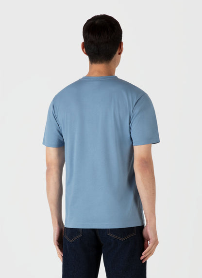 Mens Riviera Midweight Tshirt In Como Blue Mtsh0007S Buvp