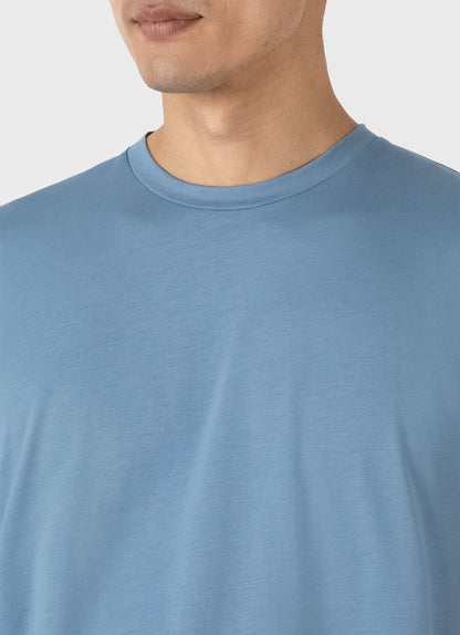 Mens Riviera Midweight Tshirt In Como Blue Mtsh0007S Buvp