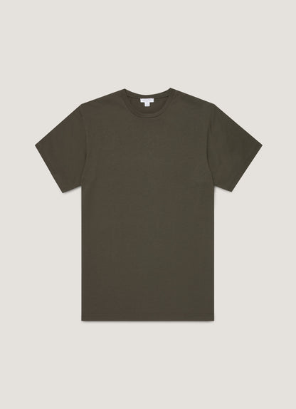 Mens Riviera Midweight Tshirt In Dark Green Mtsh0007S Gnin