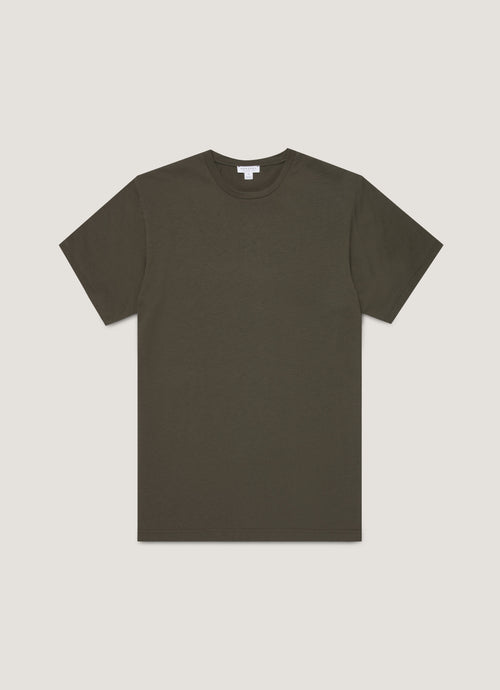 Mens Riviera Midweight Tshirt In Dark Green Mtsh0007S Gnin