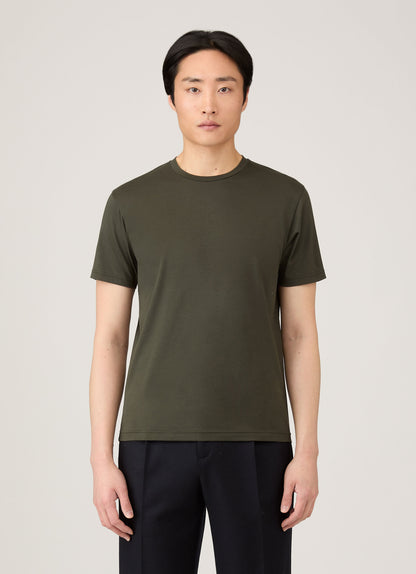 Mens Riviera Midweight Tshirt In Dark Green Mtsh0007S Gnin