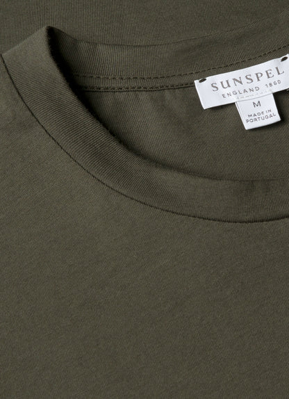 Mens Riviera Midweight Tshirt In Dark Green Mtsh0007S Gnin