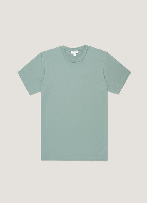 Mens Riviera Midweight Tshirt In Steel Green Mtsh0007S Gniu