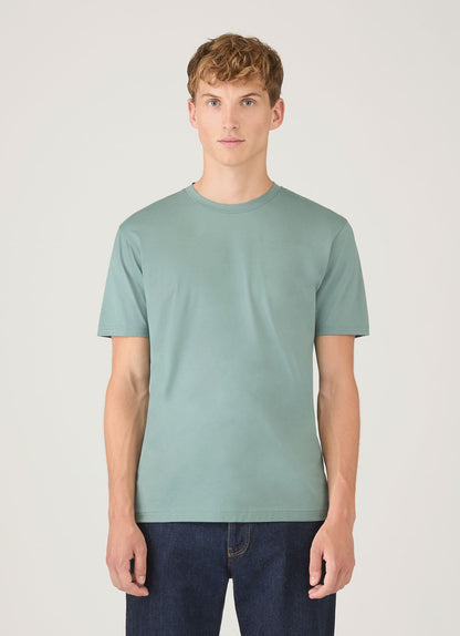 Mens Riviera Midweight Tshirt In Steel Green Mtsh0007S Gniu