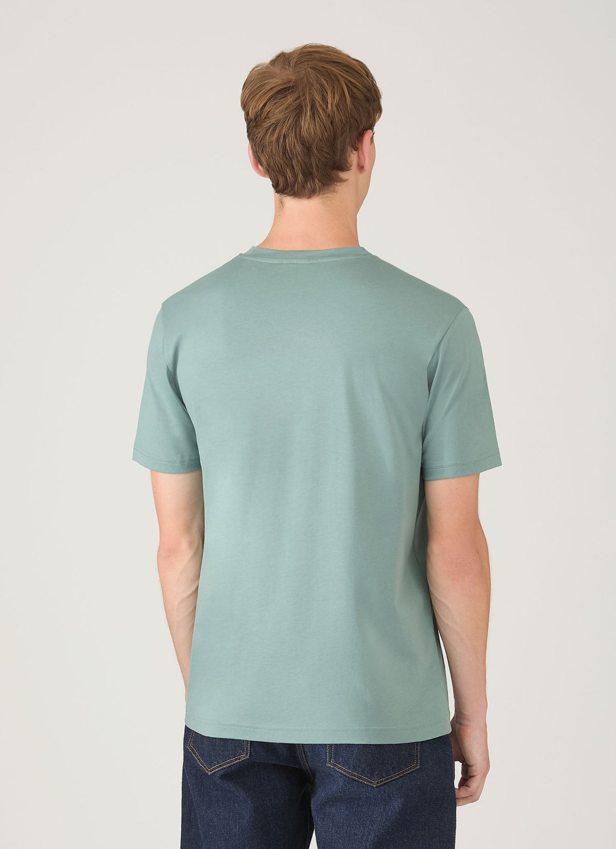 Mens Riviera Midweight Tshirt In Steel Green Mtsh0007S Gniu