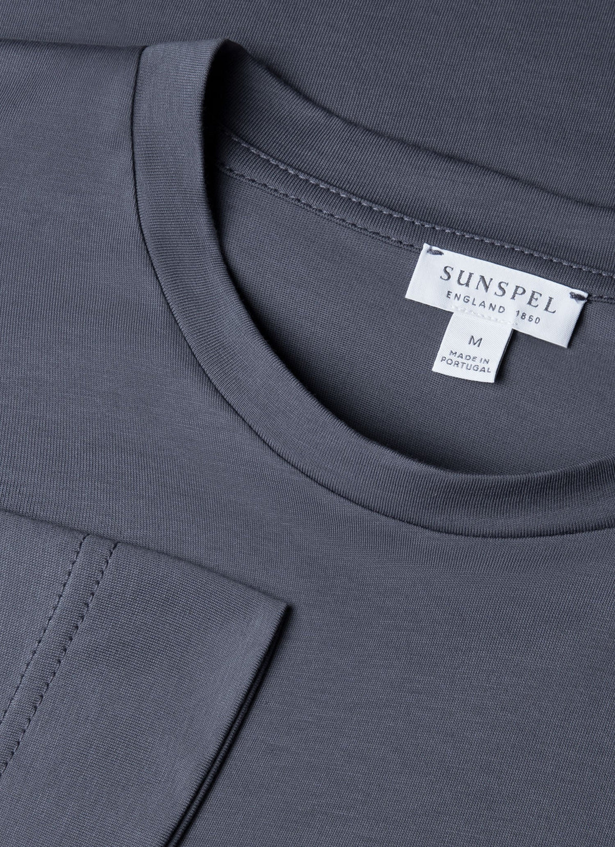 Mens Long Sleeve Riviera Midweight Tshirt In Slate Blue Mtsh0136S Buua