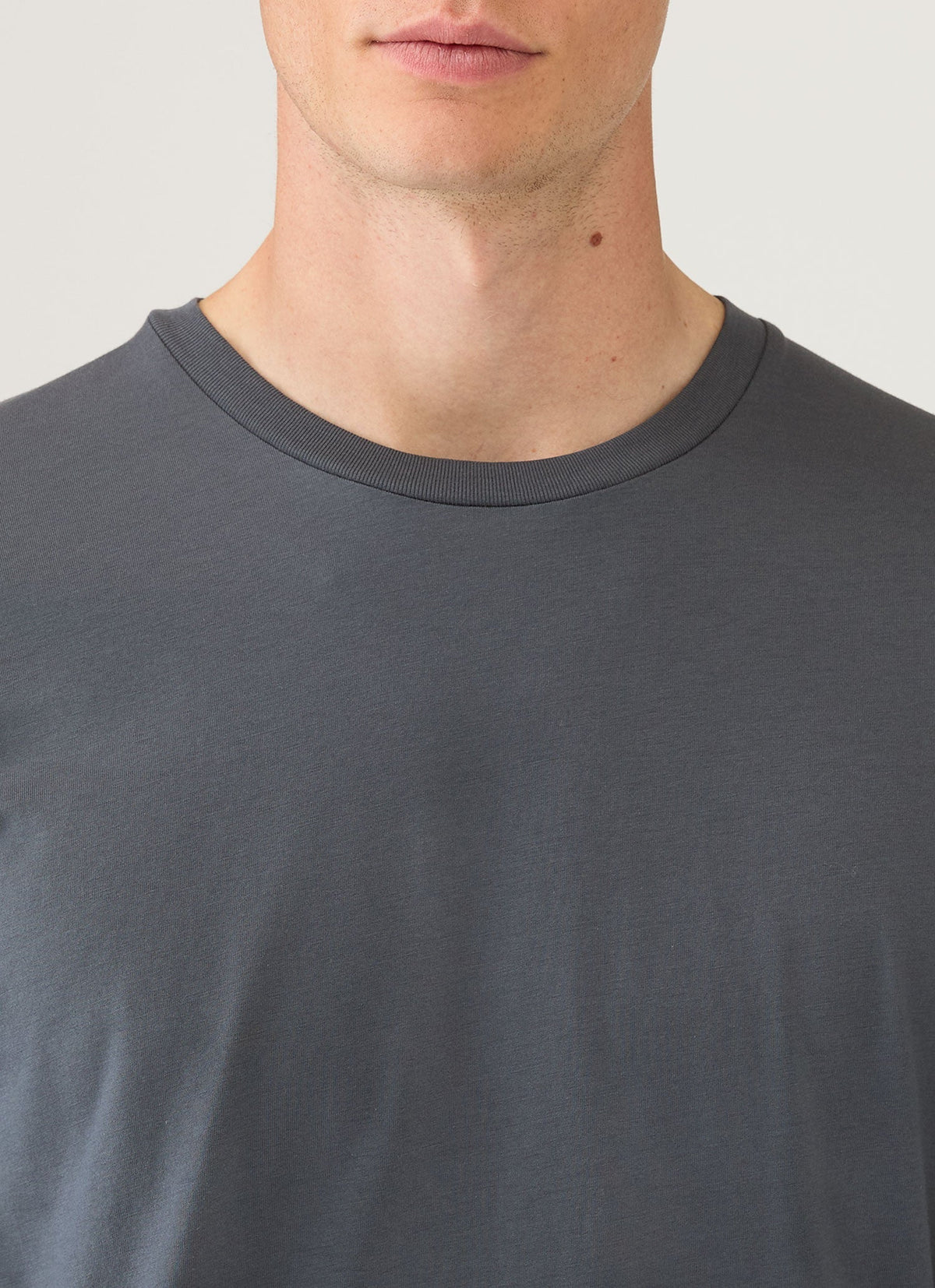 Mens Long Sleeve Riviera Midweight Tshirt In Slate Blue Mtsh0136R Buua