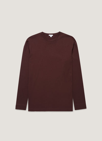 Mens Long Sleeve Riviera Midweight Tshirt In Bakelite Mtsh0136S Rdel