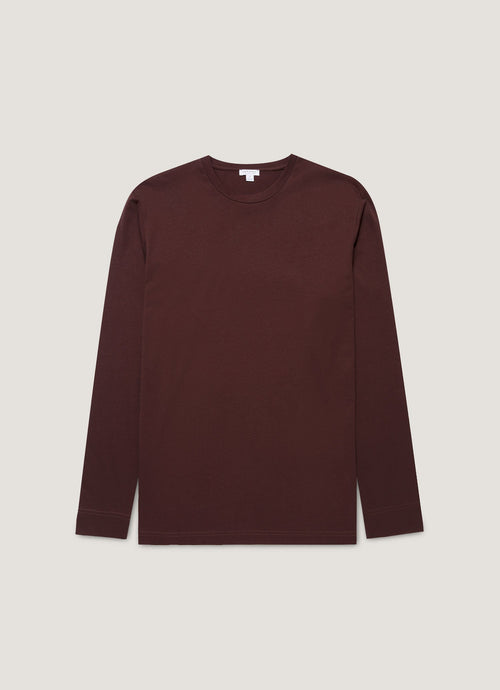 Mens Long Sleeve Riviera Midweight Tshirt In Bakelite Mtsh0136S Rdel