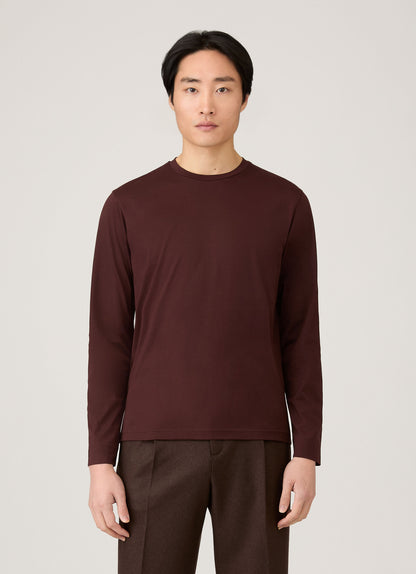 Mens Long Sleeve Riviera Midweight Tshirt In Bakelite Mtsh0136S Rdel