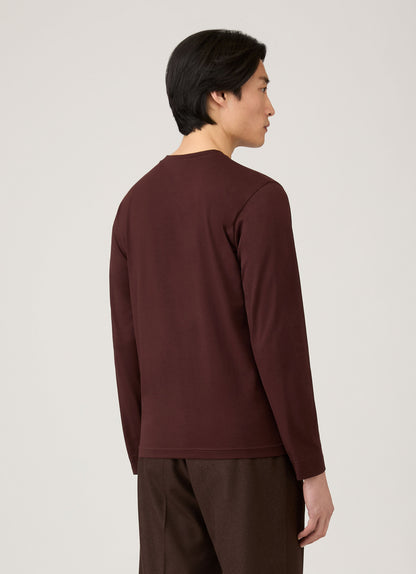 Mens Long Sleeve Riviera Midweight Tshirt In Bakelite Mtsh0136S Rdel