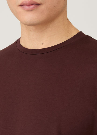 Mens Long Sleeve Riviera Midweight Tshirt In Bakelite Mtsh0136S Rdel