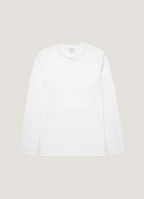 Mens Long Sleeve Riviera T Shirt In White