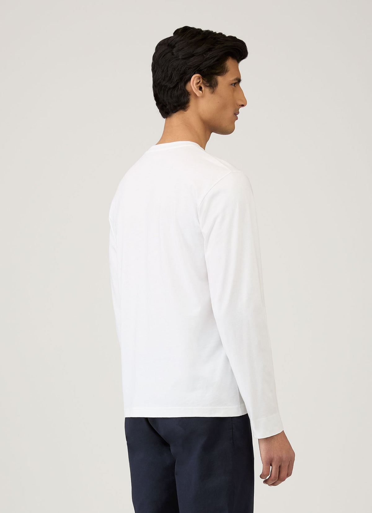 Mens Long Sleeve Riviera T Shirt In White
