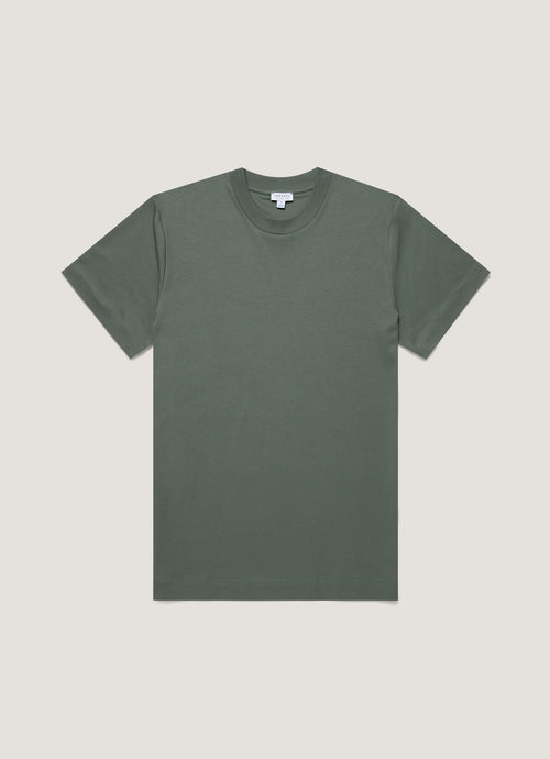 Mens Relaxed Fit Heavyweight Tshirt In Dusk Green Mtsh0181 Gnij