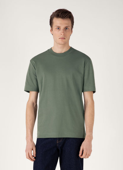 Mens Relaxed Fit Heavyweight Tshirt In Dusk Green Mtsh0181 Gnij