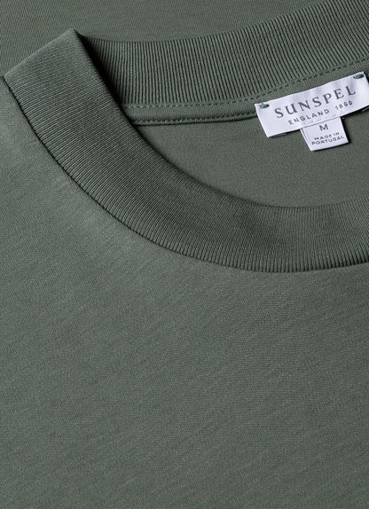 Mens Relaxed Fit Heavyweight Tshirt In Dusk Green Mtsh0181 Gnij