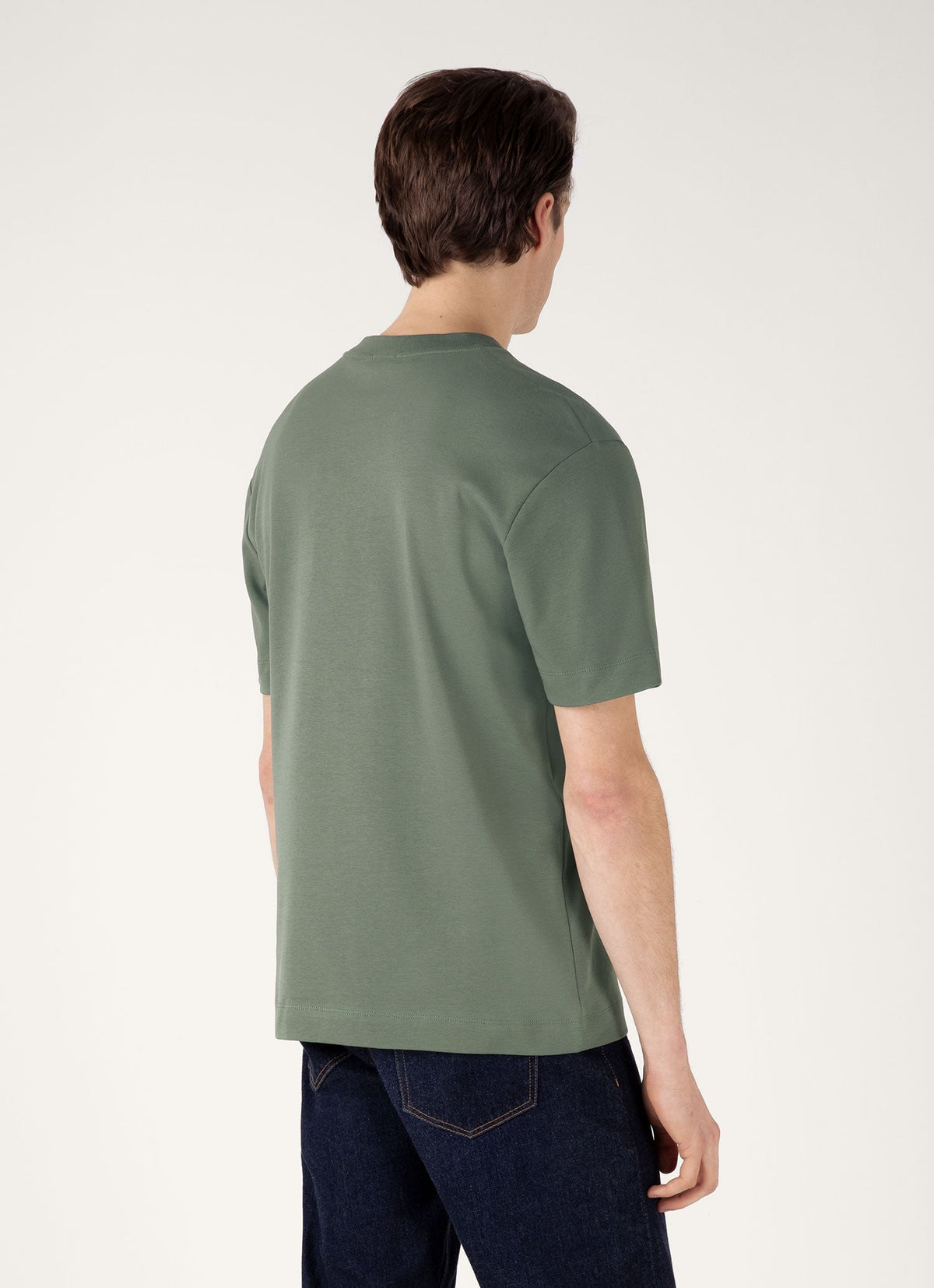 Mens Relaxed Fit Heavyweight Tshirt In Dusk Green Mtsh0181 Gnij