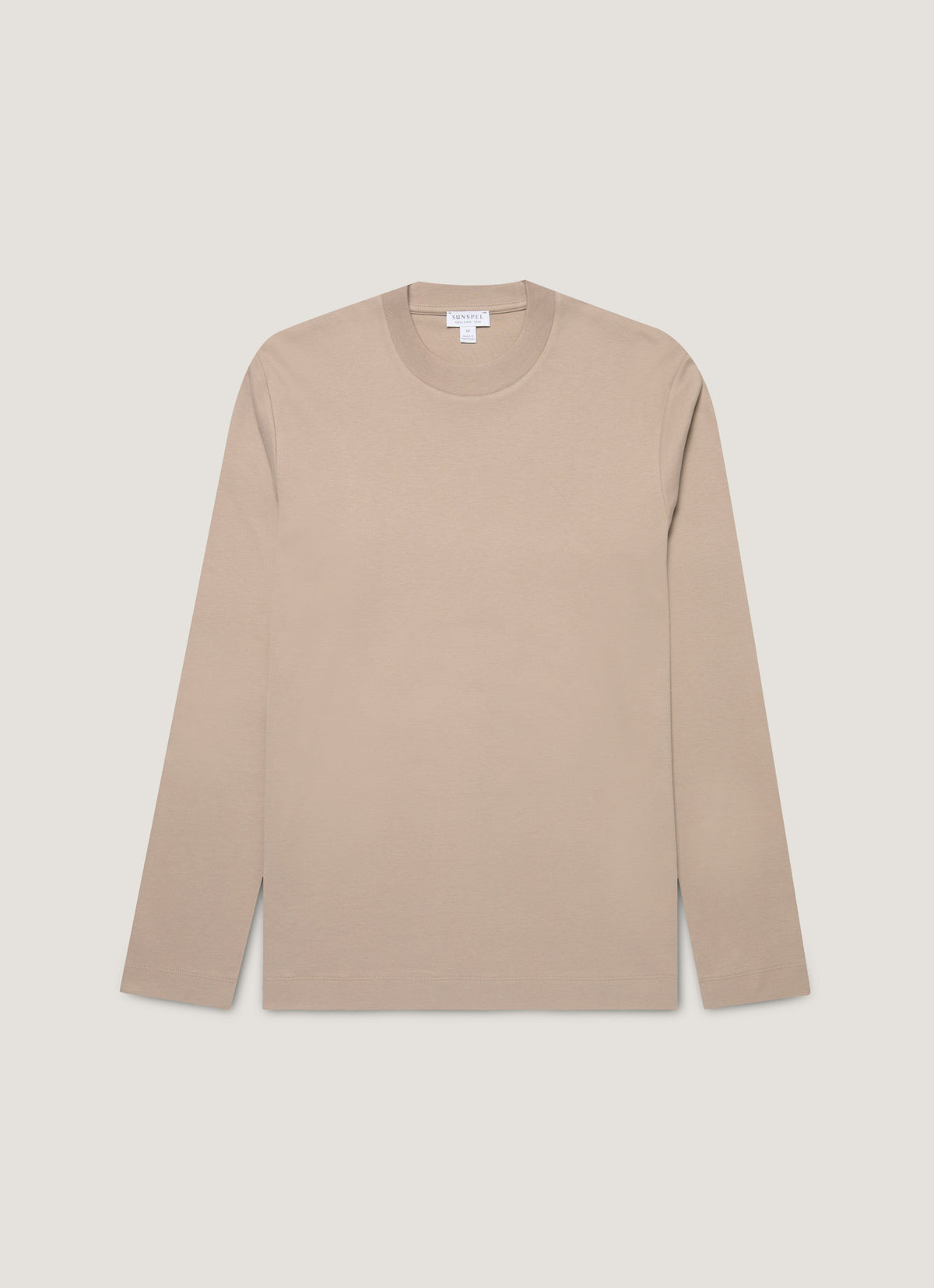 Mens Long Sleeve Heavyweight Tshirt In Mink Mtsh0182 Brgb