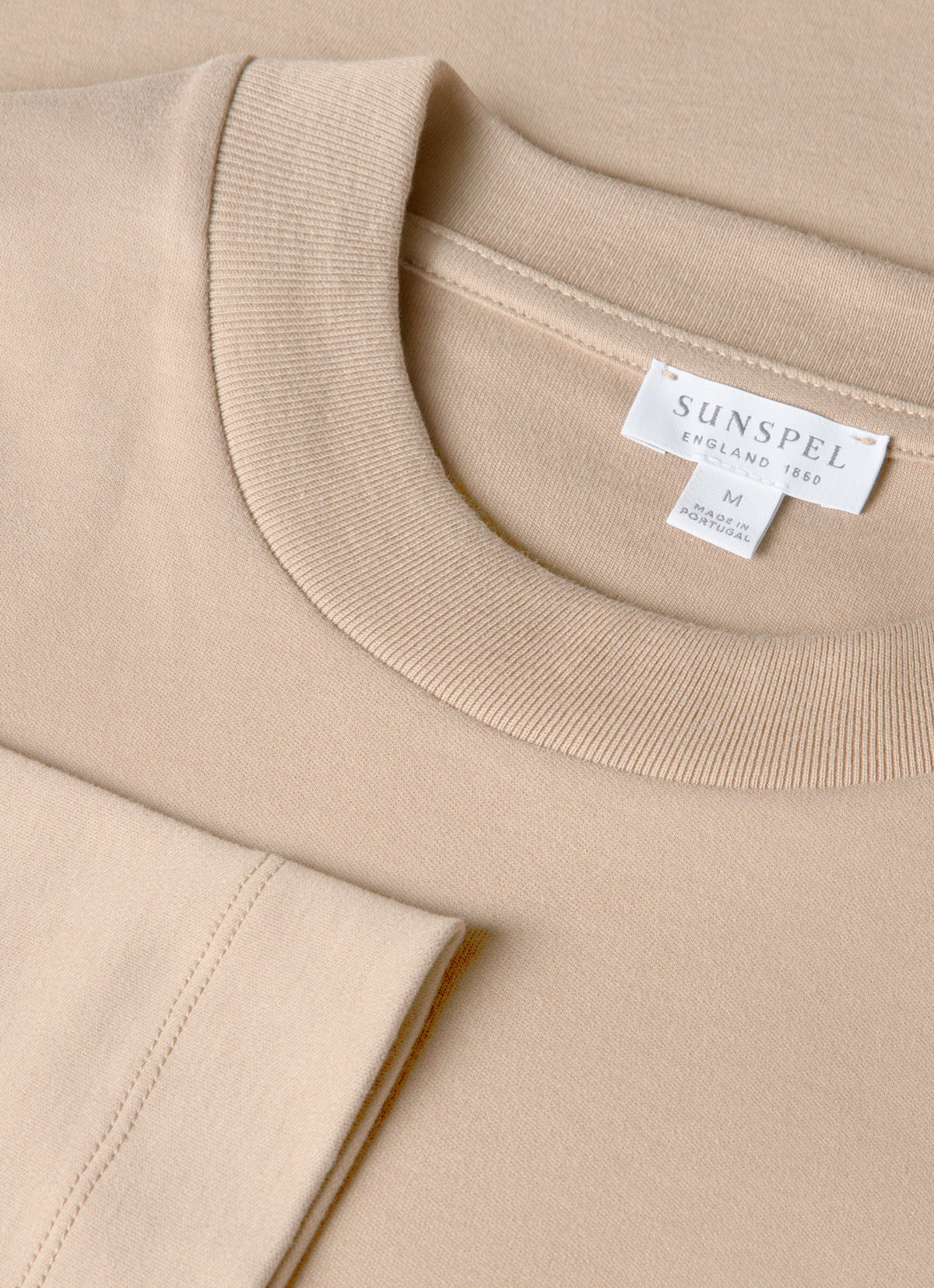 Mens Long Sleeve Heavyweight Tshirt In Mink Mtsh0182 Brgb