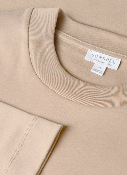 Mens Long Sleeve Heavyweight Tshirt In Mink Mtsh0182 Brgb