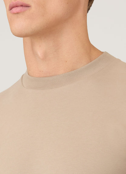 Mens Long Sleeve Heavyweight Tshirt In Mink Mtsh0182 Brgb