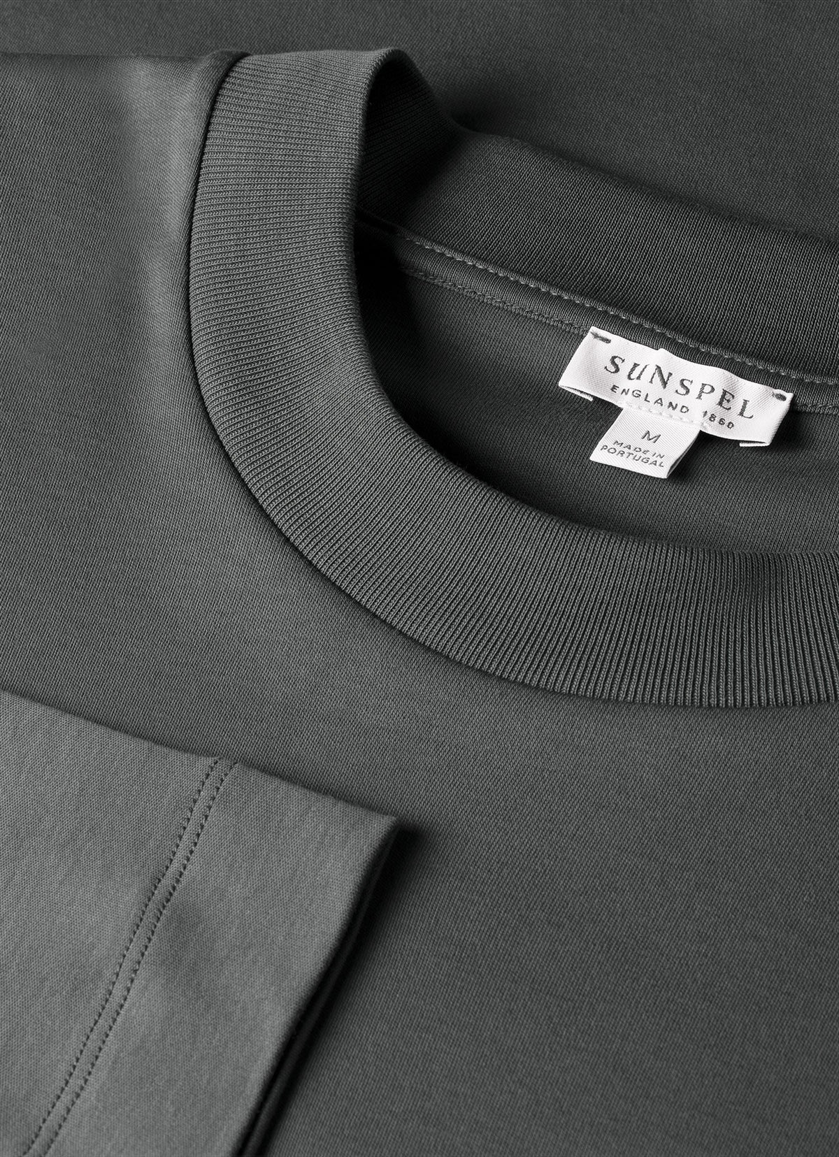 Mens Long Sleeve Heavyweight Tshirt In Drill Green Mtsh0182 Gnhv