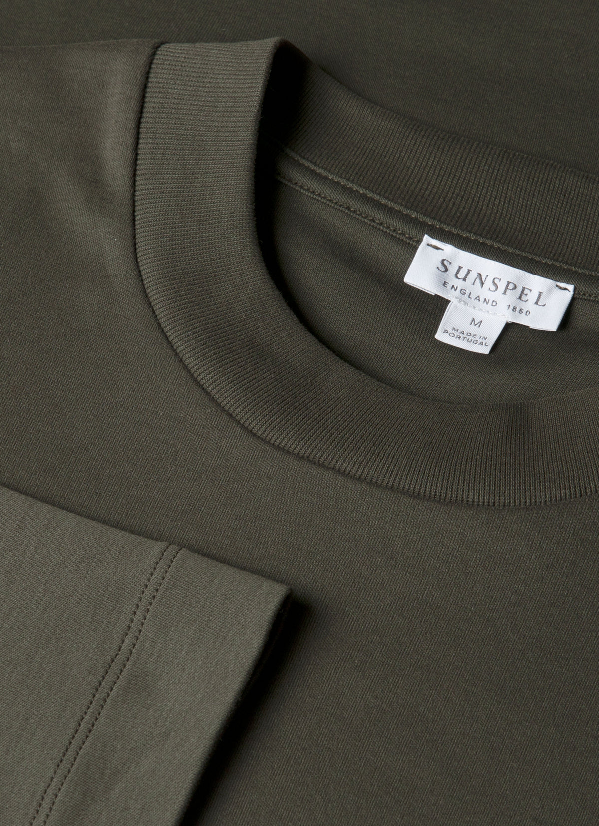 Men's Long Sleeve Heavyweight T-shirt in Dark Green