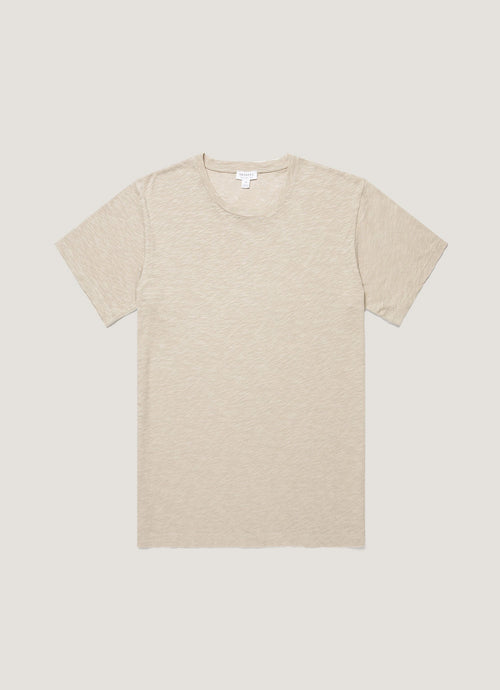 Mens Cotton Linen Tshirt In Ash Mtsh0192 Gyfi