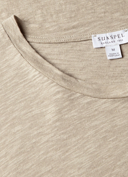Mens Cotton Linen Tshirt In Ash Mtsh0192 Gyfi