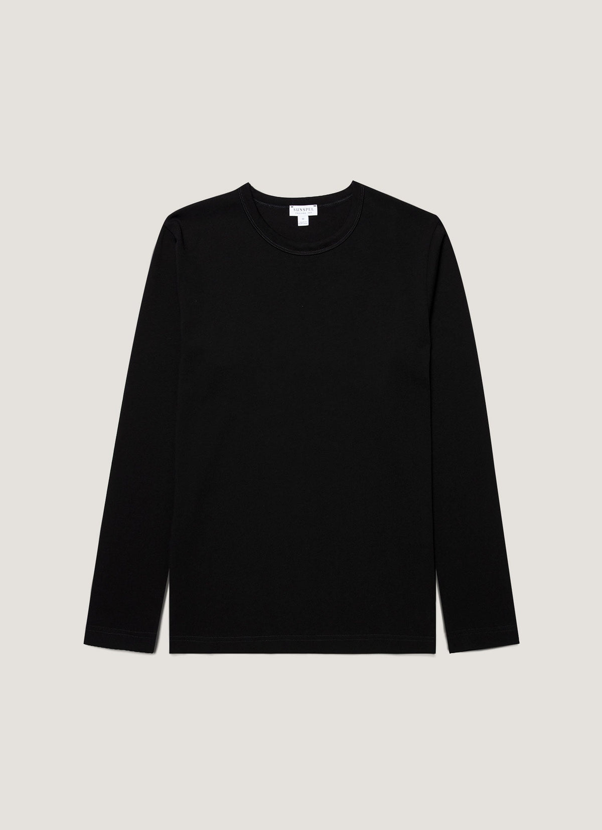 Mens Long Sleeve Heavyweight Jersey Tshirt In Black Mtsh0206 Bkaa