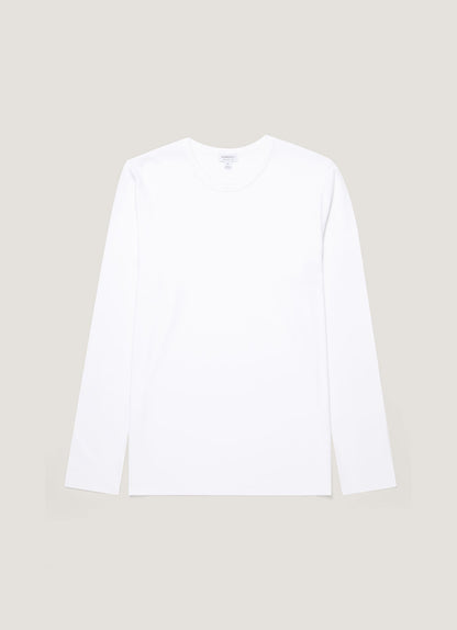 Mens Long Sleeve Heavyweight Jersey Tshirt In White Mtsh0206 Whaa