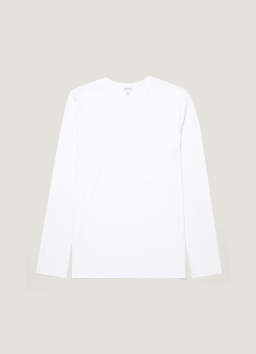 Mens Long Sleeve Heavyweight Jersey Tshirt In White Mtsh0206 Whaa