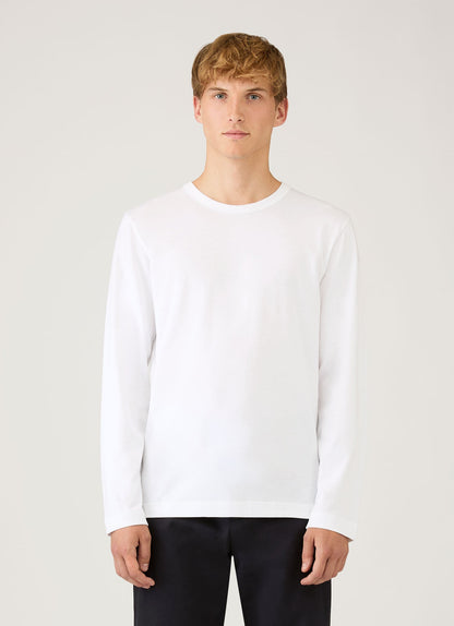 Mens Long Sleeve Heavyweight Jersey Tshirt In White Mtsh0206 Whaa