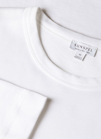 Mens Long Sleeve Heavyweight Jersey Tshirt In White Mtsh0206 Whaa