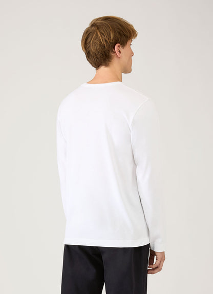 Mens Long Sleeve Heavyweight Jersey Tshirt In White Mtsh0206 Whaa