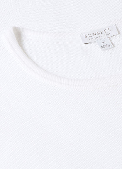 Q14 Cellular Crew Neck T Shirt White