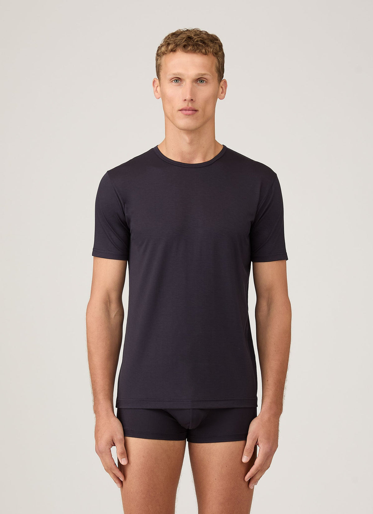 Mens Tencel Tshirt In Navy Mtsh4012 Buaa