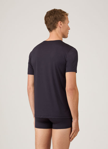 Mens Tencel Tshirt In Navy Mtsh4012 Buaa