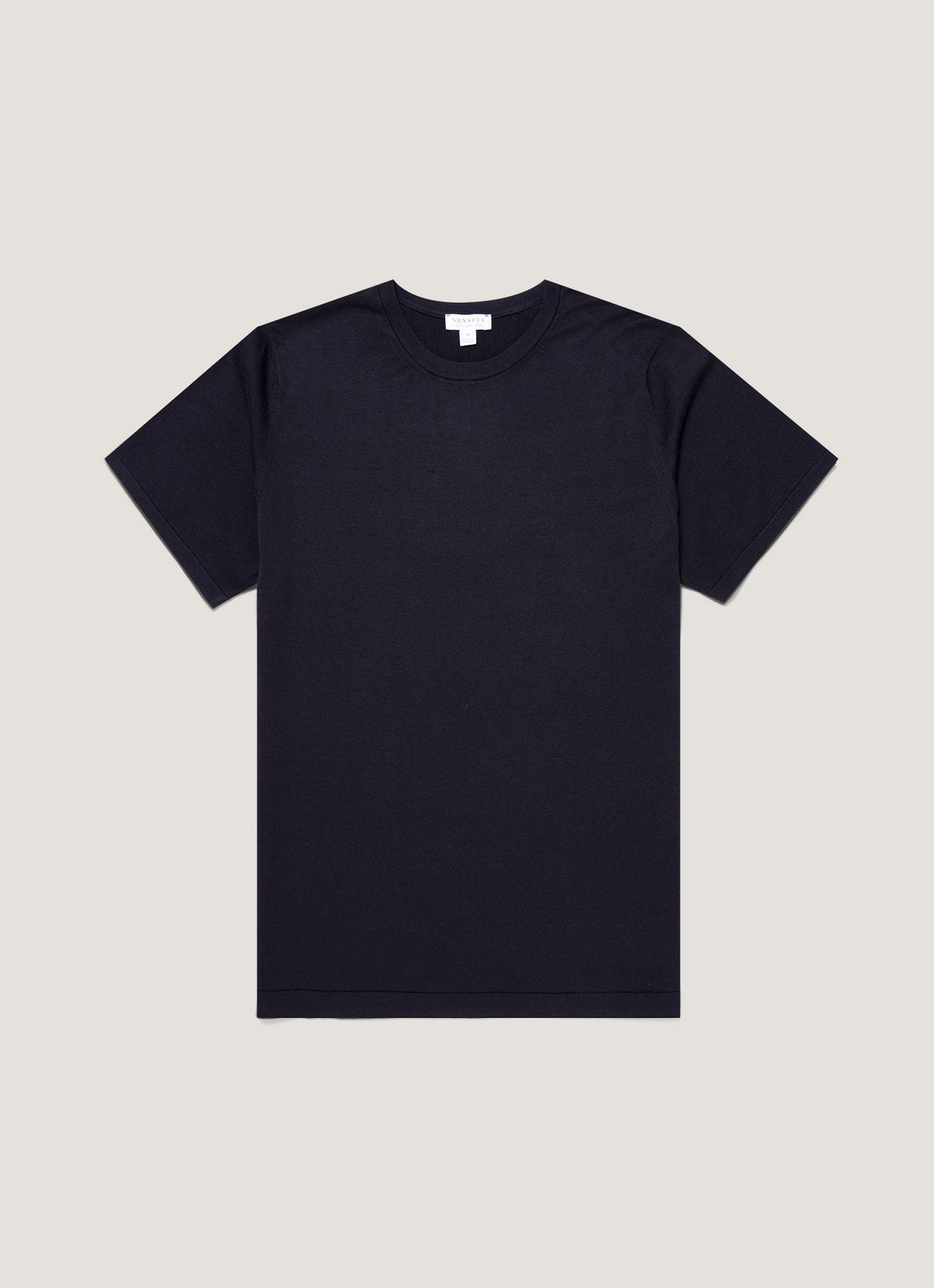 Mens Sea Island Cotton Knit Tshirt In Light Navy Mtsh8278 Buaf