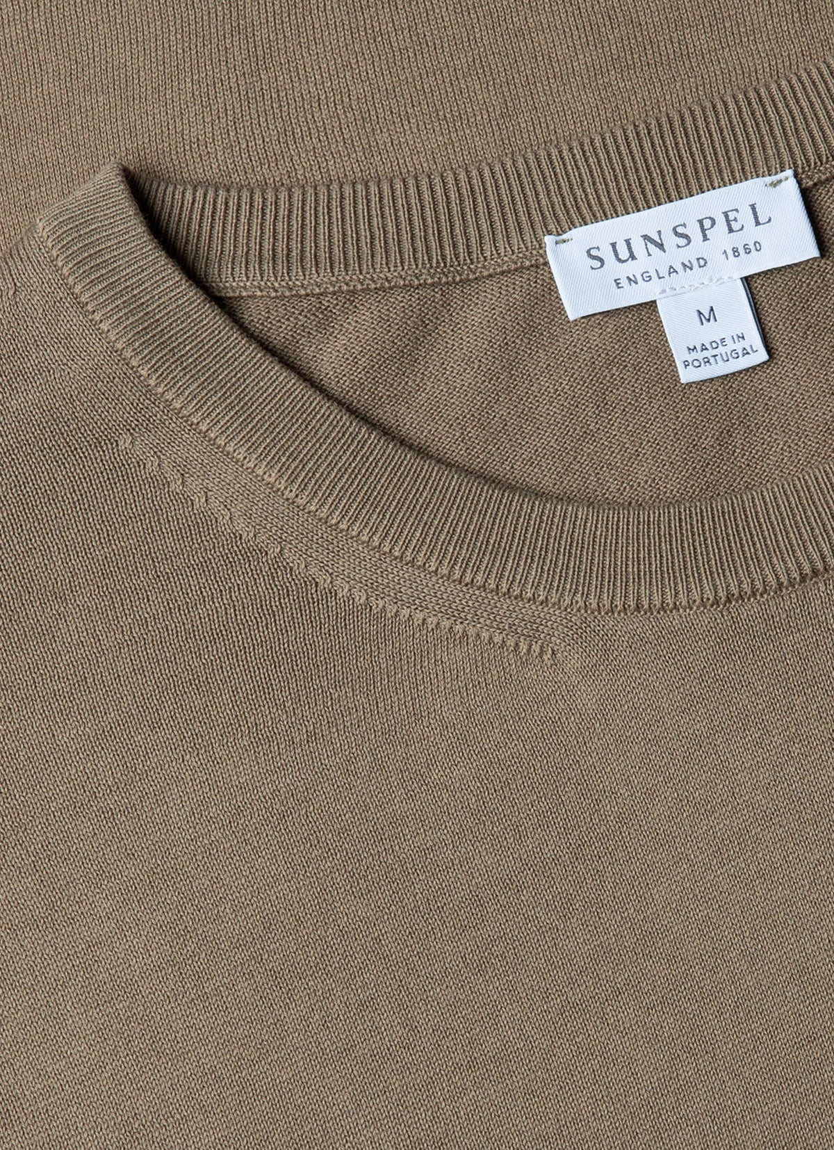 Mens Sea Island Cotton Knit Tshirt In Dark Stone Mtsh8278 Whdc