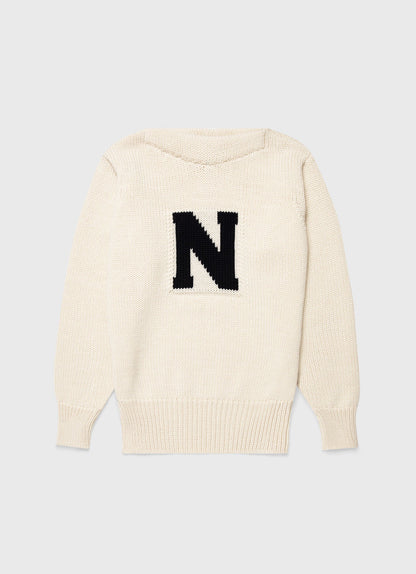 Mens Nigel Cabourn Wide Neck Crew In Ecru Ncmjum8262 Whcr