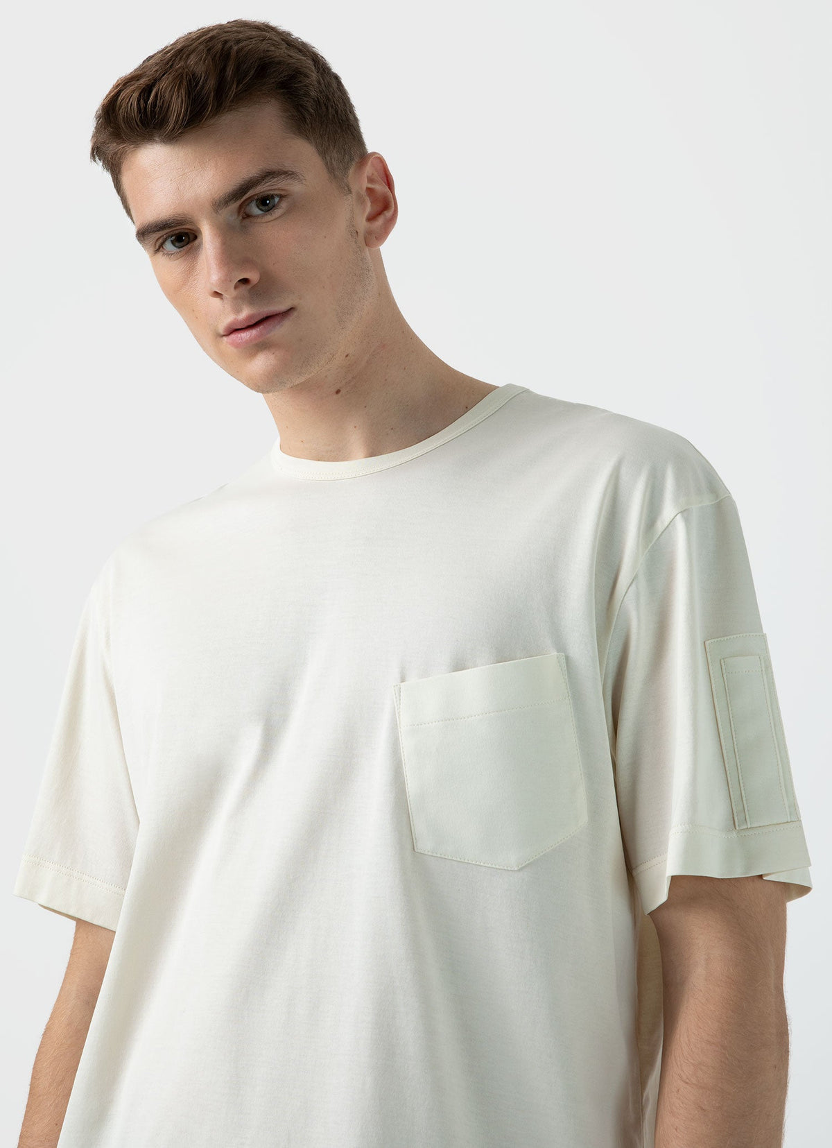 Mens Nigel Cabourn Tshirt In Stone White Ncmtsh0171 Whhm
