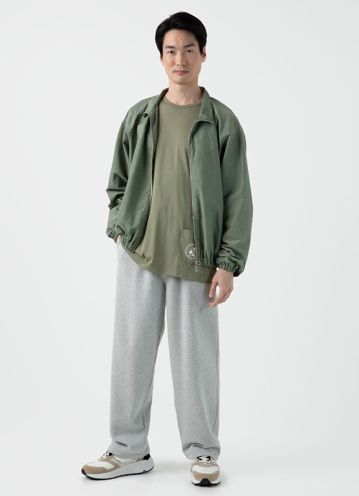 Mens Nigel Cabourn Long Sleeve Tshirt In Army Green Ncmtsh0172 Gnhj
